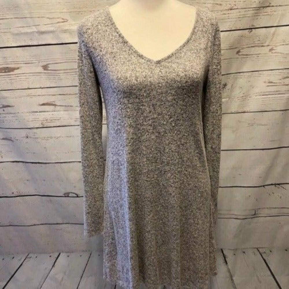 Express Gray Long Sleeve Sweater Dress